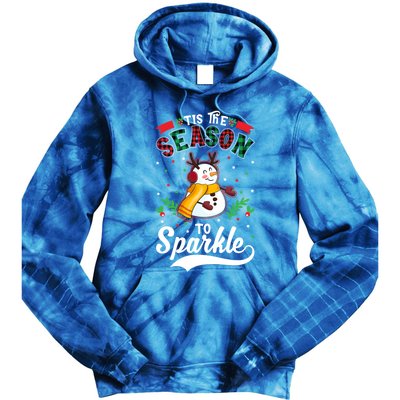 Tis The Season To Christmas Snow Xmas Party Gift Tie Dye Hoodie