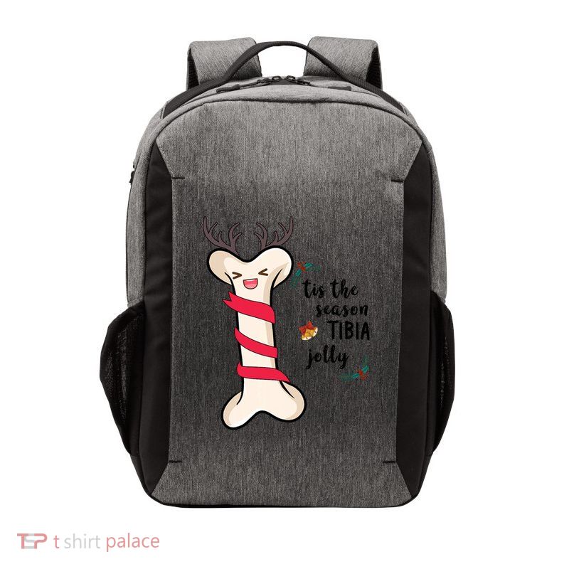 Tis The Season Tibia Jolly Christmas Physical Therapist Pt Vector Backpack