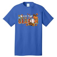 Tis The Season Leopard Pumpkin Baseball Halloween Fall Vibes Cute Gift Tall T-Shirt