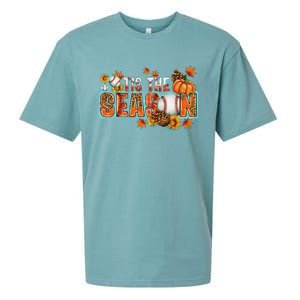 Tis The Season Leopard Pumpkin Baseball Halloween Fall Vibes Cute Gift Sueded Cloud Jersey T-Shirt