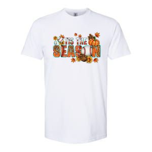 Tis The Season Leopard Pumpkin Baseball Halloween Fall Vibes Cute Gift Softstyle CVC T-Shirt