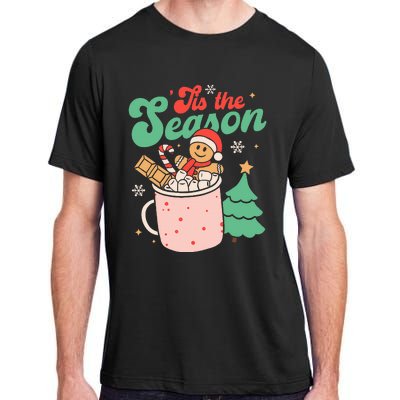 Tis The Season Christmas Hot Cocoa Gingerbread Cookie Pajama Adult ChromaSoft Performance T-Shirt