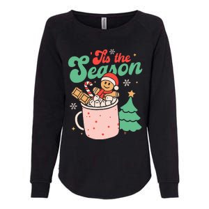 Tis The Season Christmas Hot Cocoa Gingerbread Cookie Pajama Womens California Wash Sweatshirt