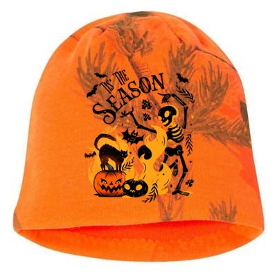 Tis The Season Retro Skeleton Funny Halloween Party Costume Gift Kati - Camo Knit Beanie