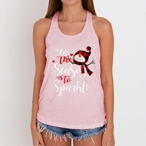 Tis The Season To Crewneck Cool Gift Meaningful Gift Women's Knotted Racerback Tank