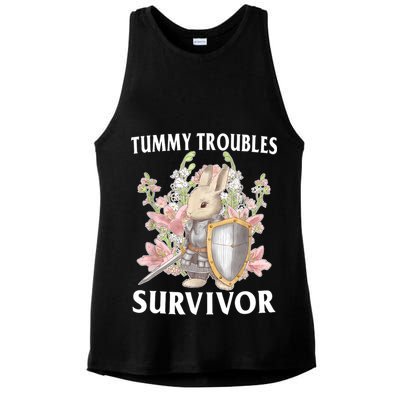 Tummy Troubles Survivor Funny Sarcastic Ibs Humor Statement Ladies PosiCharge Tri-Blend Wicking Tank