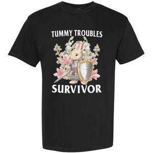 Tummy Troubles Survivor Funny Sarcastic Ibs Humor Statement Garment-Dyed Heavyweight T-Shirt