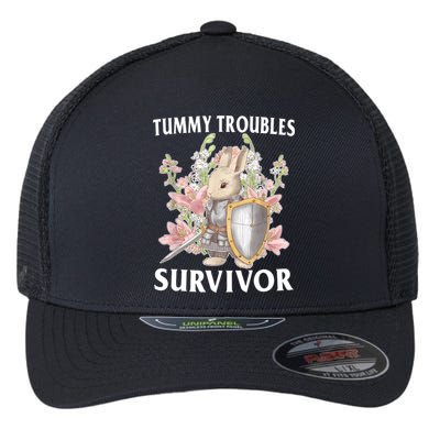 Tummy Troubles Survivor Funny Sarcastic Ibs Humor Statement Flexfit Unipanel Trucker Cap