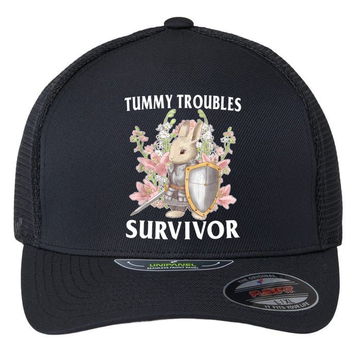 Tummy Troubles Survivor Funny Sarcastic Ibs Humor Statement Flexfit Unipanel Trucker Cap