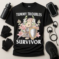 Tummy Troubles Survivor Funny Sarcastic Ibs Humor Statement Performance Shirt