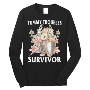 Tummy Troubles Survivor Funny Sarcastic Ibs Humor Statement Long Sleeve Shirt