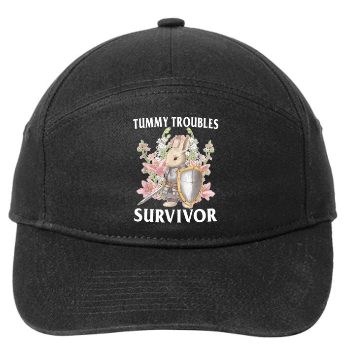 Tummy Troubles Survivor Funny Sarcastic Ibs Humor Statement 7-Panel Snapback Hat