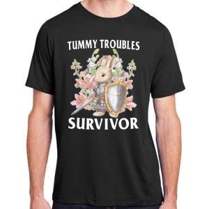 Tummy Troubles Survivor Funny Sarcastic Ibs Humor Statement Adult ChromaSoft Performance T-Shirt