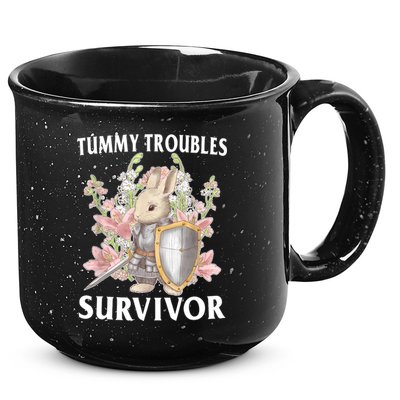 Tummy Troubles Survivor Funny Sarcastic Ibs Humor Statement 15oz Campfire Ceramic Mug
