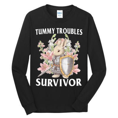 Tummy Troubles Survivor Funny Sarcastic Ibs Humor Statement Tall Long Sleeve T-Shirt