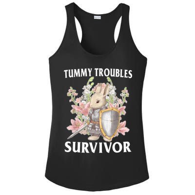 Tummy Troubles Survivor Funny Sarcastic Ibs Humor Statement Ladies PosiCharge Competitor Racerback Tank