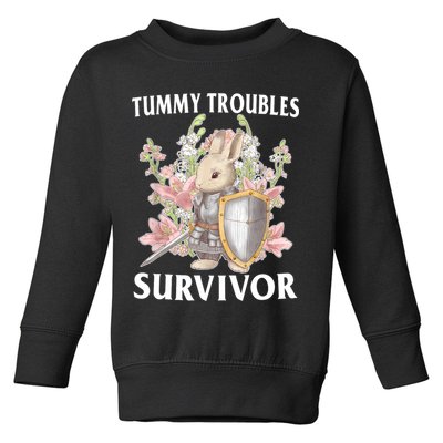 Tummy Troubles Survivor Funny Sarcastic Ibs Humor Statement Toddler Sweatshirt