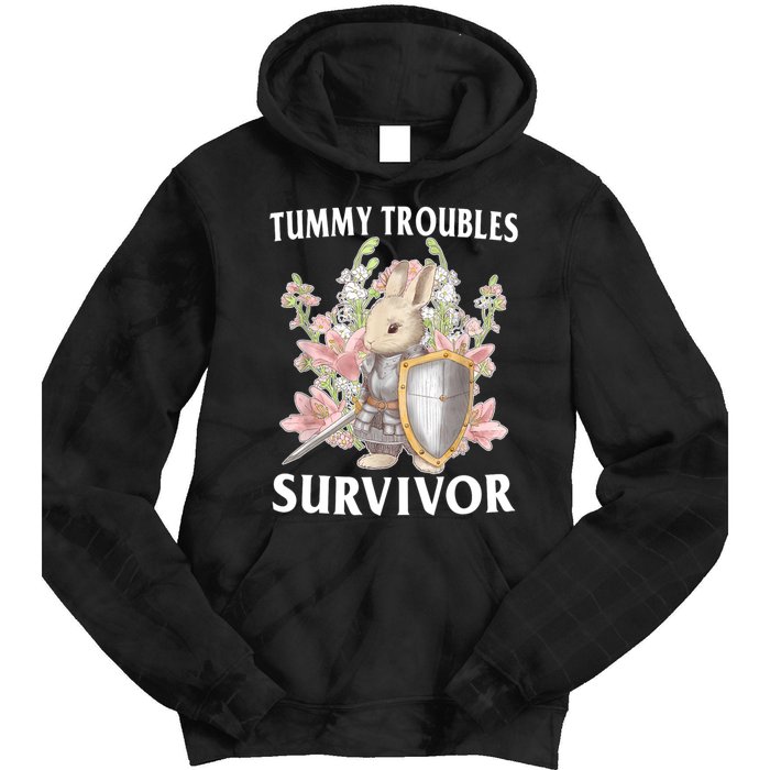 Tummy Troubles Survivor Funny Sarcastic Ibs Humor Statement Tie Dye Hoodie