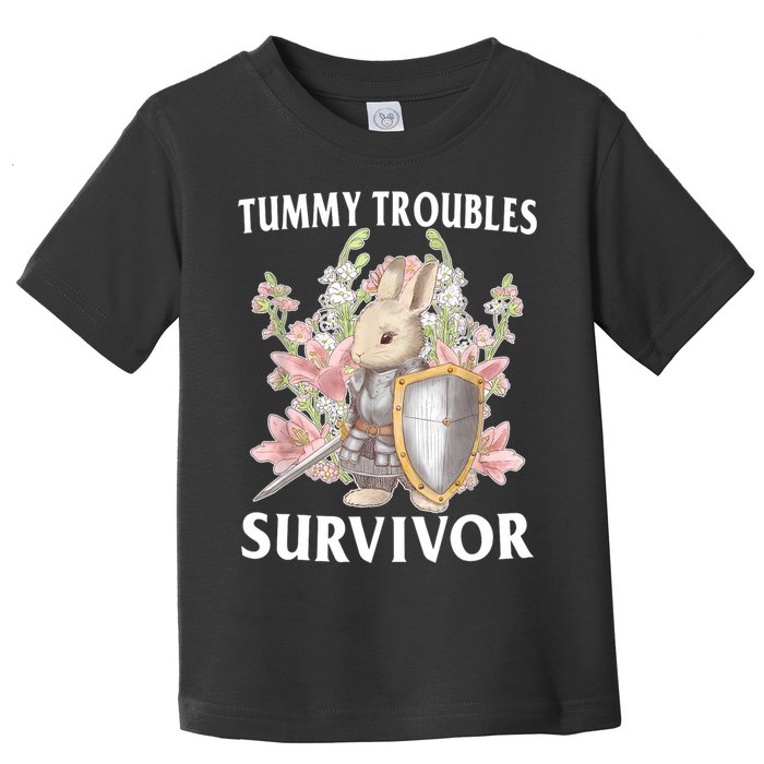 Tummy Troubles Survivor Funny Sarcastic Ibs Humor Statement Toddler T-Shirt