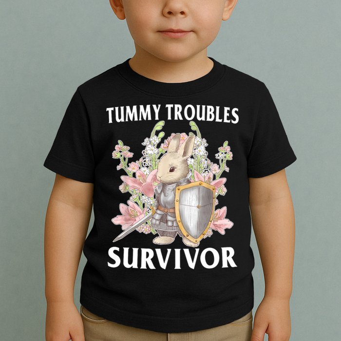 Tummy Troubles Survivor Funny Sarcastic Ibs Humor Statement Toddler T-Shirt
