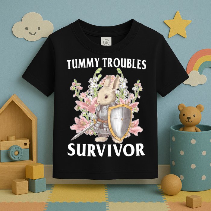 Tummy Troubles Survivor Funny Sarcastic Ibs Humor Statement Toddler T-Shirt