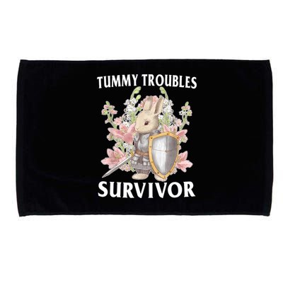 Tummy Troubles Survivor Funny Sarcastic Ibs Humor Statement Microfiber Hand Towel