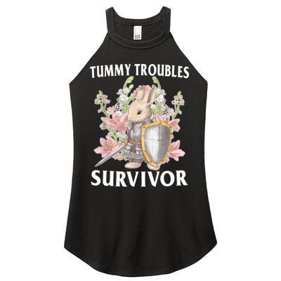 Tummy Troubles Survivor Funny Sarcastic Ibs Humor Statement Women's Perfect Tri Rocker Tank