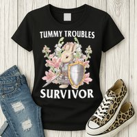Tummy Troubles Survivor Funny Sarcastic Ibs Humor Statement Womens T-Shirt