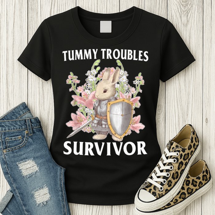 Tummy Troubles Survivor Funny Sarcastic Ibs Humor Statement Womens T-Shirt