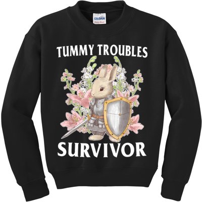 Tummy Troubles Survivor Funny Sarcastic Ibs Humor Statement Kids Sweatshirt