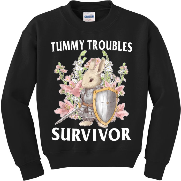 Tummy Troubles Survivor Funny Sarcastic Ibs Humor Statement Kids Sweatshirt