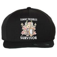 Tummy Troubles Survivor Funny Sarcastic Ibs Humor Statement Wool Snapback Cap