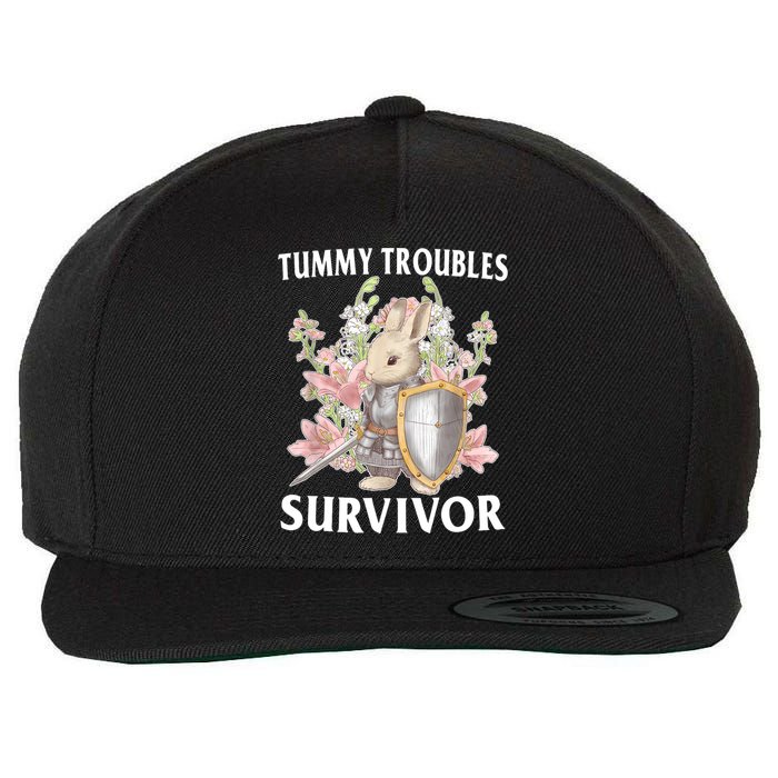 Tummy Troubles Survivor Funny Sarcastic Ibs Humor Statement Wool Snapback Cap