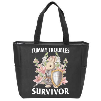 Tummy Troubles Survivor Funny Sarcastic Ibs Humor Statement Zip Tote Bag