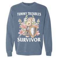 Tummy Troubles Survivor Funny Sarcastic Ibs Humor Statement Garment-Dyed Sweatshirt