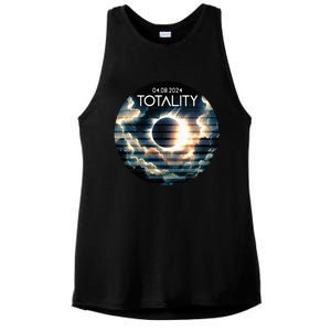 Totality Total Solar Eclipse 2024 Ladies PosiCharge Tri-Blend Wicking Tank