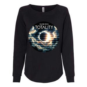 Totality Total Solar Eclipse 2024 Womens California Wash Sweatshirt