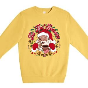 Tis The Season Santa Mexican Christmas Premium Crewneck Sweatshirt