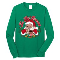 Tis The Season Santa Mexican Christmas Long Sleeve Shirt