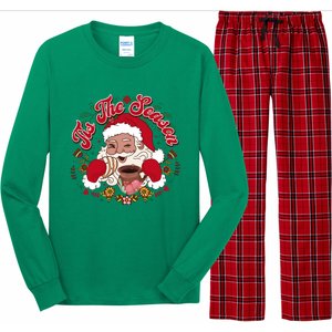 Tis The Season Santa Mexican Christmas Long Sleeve Pajama Set