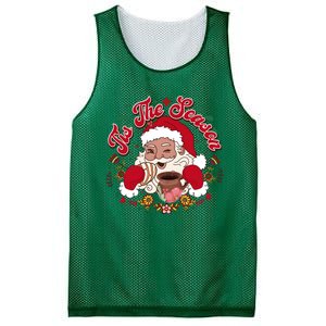 Tis The Season Santa Mexican Christmas Mesh Reversible Basketball Jersey Tank