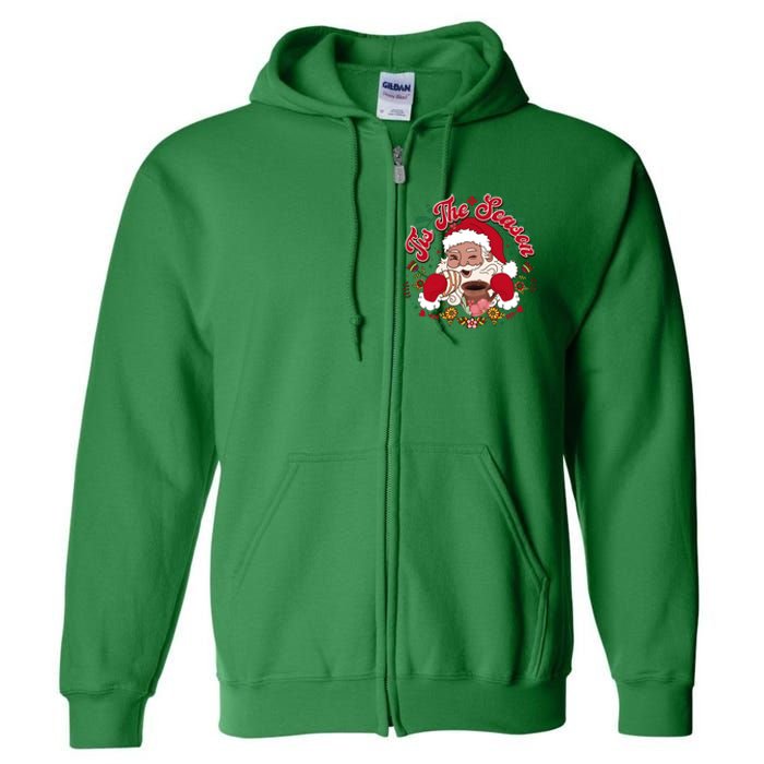 Tis The Season Santa Mexican Christmas Full Zip Hoodie