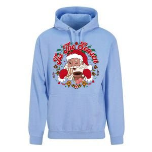 Tis The Season Santa Mexican Christmas Unisex Surf Hoodie