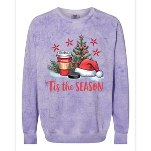 Tis The Season Christmas Holiday Coffee Lover Colorblast Crewneck Sweatshirt