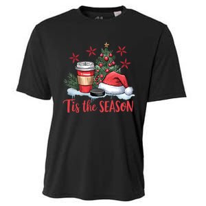 Tis The Season Christmas Holiday Coffee Lover Cooling Performance Crew T-Shirt