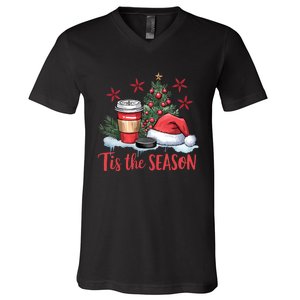 Tis The Season Christmas Holiday Coffee Lover V-Neck T-Shirt