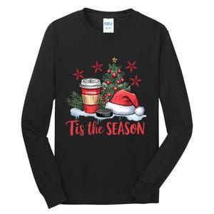 Tis The Season Christmas Holiday Coffee Lover Tall Long Sleeve T-Shirt