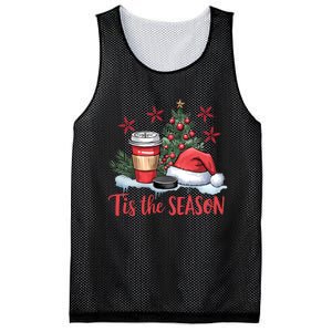 Tis The Season Christmas Holiday Coffee Lover Mesh Reversible Basketball Jersey Tank