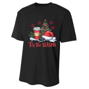 Tis The Season Christmas Holiday Coffee Lover Performance Sprint T-Shirt