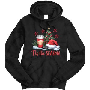 Tis The Season Christmas Holiday Coffee Lover Tie Dye Hoodie